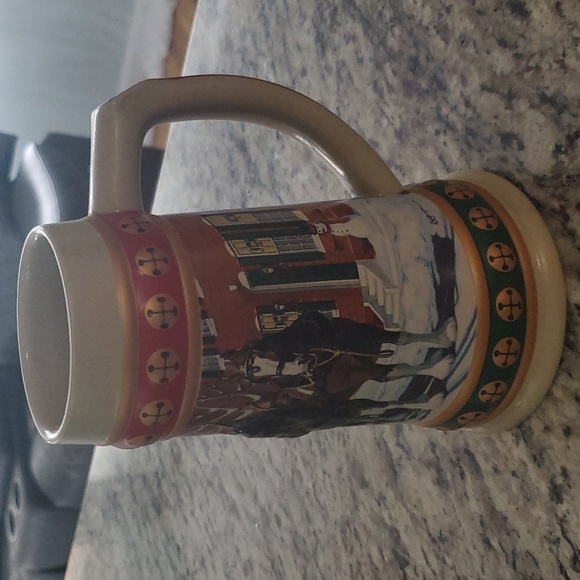 Rare Vintage 1993 Budweiser Holiday Stein Collection Hometown Holiday - Picture 1 of 5